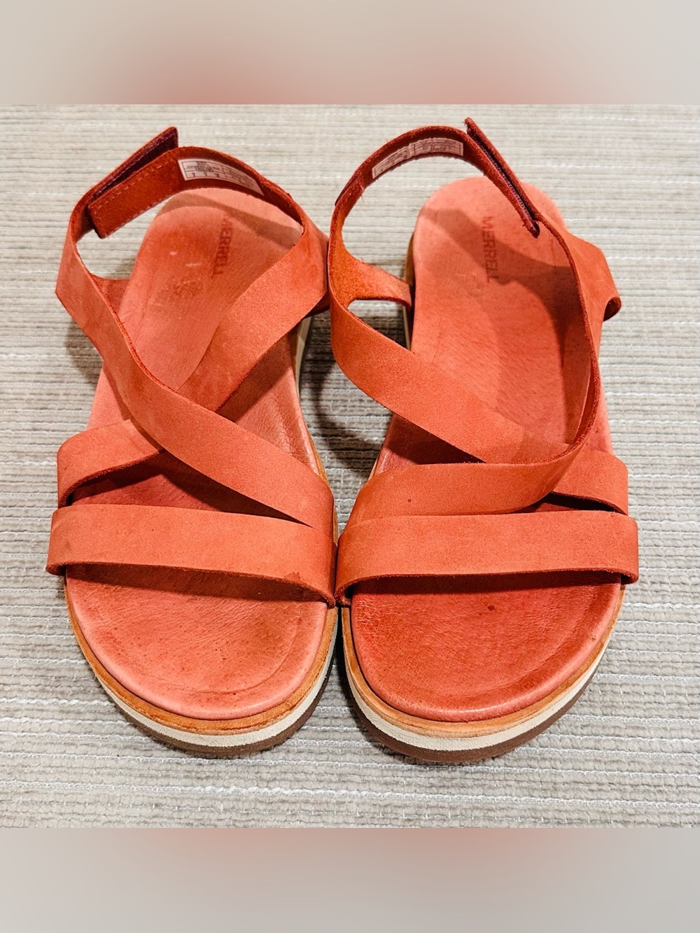 MERRELL Juno Backstrap Women's Size 8 Redwood Red Sandals Shoes - Picture 4 of 9
